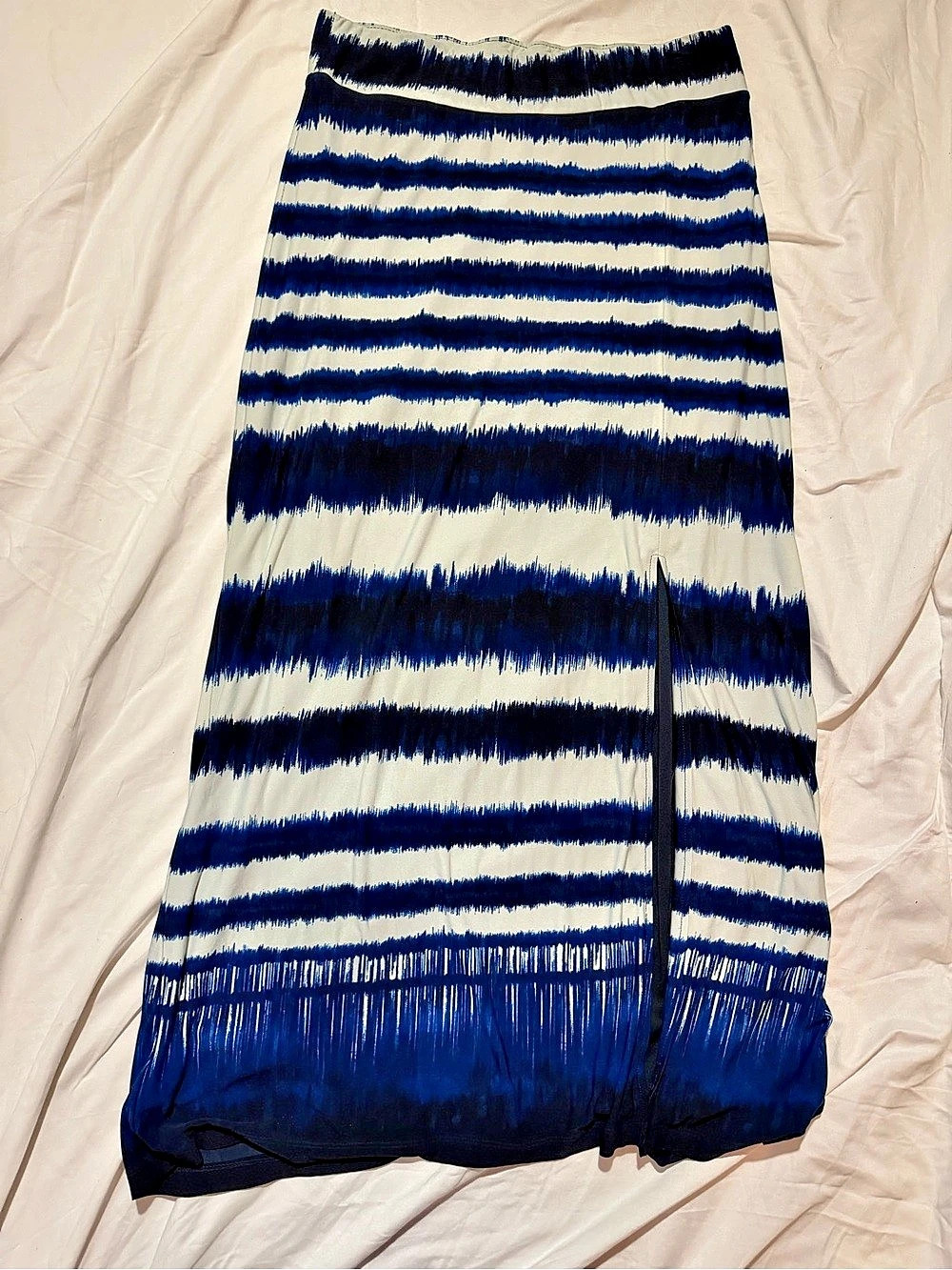 Kellie & Diane Striped Maxi Skirt in Blue & White Size 6